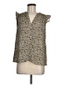 Eclair Animal Print Tan Sleeveless Blouse Size M - photo 1