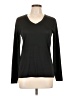 Unbranded 100% Polyester Solid Black Long Sleeve T-Shirt Size L - photo 1