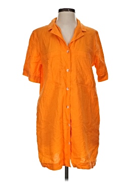 knee length dresses for ladies Everlane Midi Dress Rust Floral Linen Blend