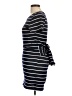 Unbranded Stripes Black Casual Dress Size L - photo 5