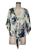 Lovestitch 100% Rayon Ivory Short Sleeve Blouse Size M - photo 1