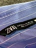 Zara Stripes Blue Long Sleeve Button-Down Shirt Size XS - photo 7