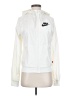 Nike 100% Polyester White Zip Up Hoodie Size S - photo 1
