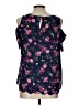 Iz Byer 100% Polyester Blue Sleeveless Blouse Size L - photo 2