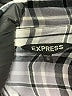 Express Plaid Gray 3/4 Sleeve Button-Down Shirt Size M - photo 7