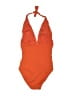 Unbranded Solid Orange One Piece Swimsuit Size 4 - photo 2