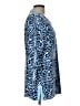 J. McLaughlin Blue 3/4 Sleeve Blouse Size L - photo 4