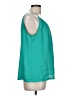 Ann Taylor LOFT 100% Polyester Teal Sleeveless Blouse Size L (petite) - photo 4
