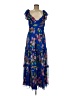 Aqua 100% Polyester Tropical Blue Cocktail Dress Size M - photo 1