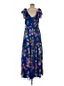 Aqua 100% Polyester Tropical Blue Cocktail Dress Size M - photo 2