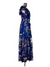 Aqua 100% Polyester Tropical Blue Cocktail Dress Size M - photo 4