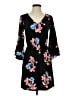 A New Day 100% Polyester Floral Black Casual Dress Size XS - photo 1