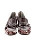Valentina Rangoni Damask Floral Burgundy Flats Size 7 - photo 2