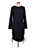 Shein Solid Black Casual Dress Size 12 - photo 1