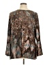 N Touch Brown Long Sleeve Blouse Size XL - photo 2