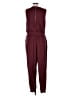 Garnet Hill Solid Burgundy Jumpsuit Size L - photo 2