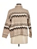 Cliche Chevron-herringbone Tan Turtleneck Sweater Size M - photo 1