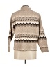 Cliche Chevron-herringbone Tan Turtleneck Sweater Size M - photo 2