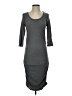 Express Solid Gray Casual Dress Size S - photo 1