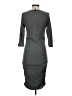 Express Solid Gray Casual Dress Size S - photo 2
