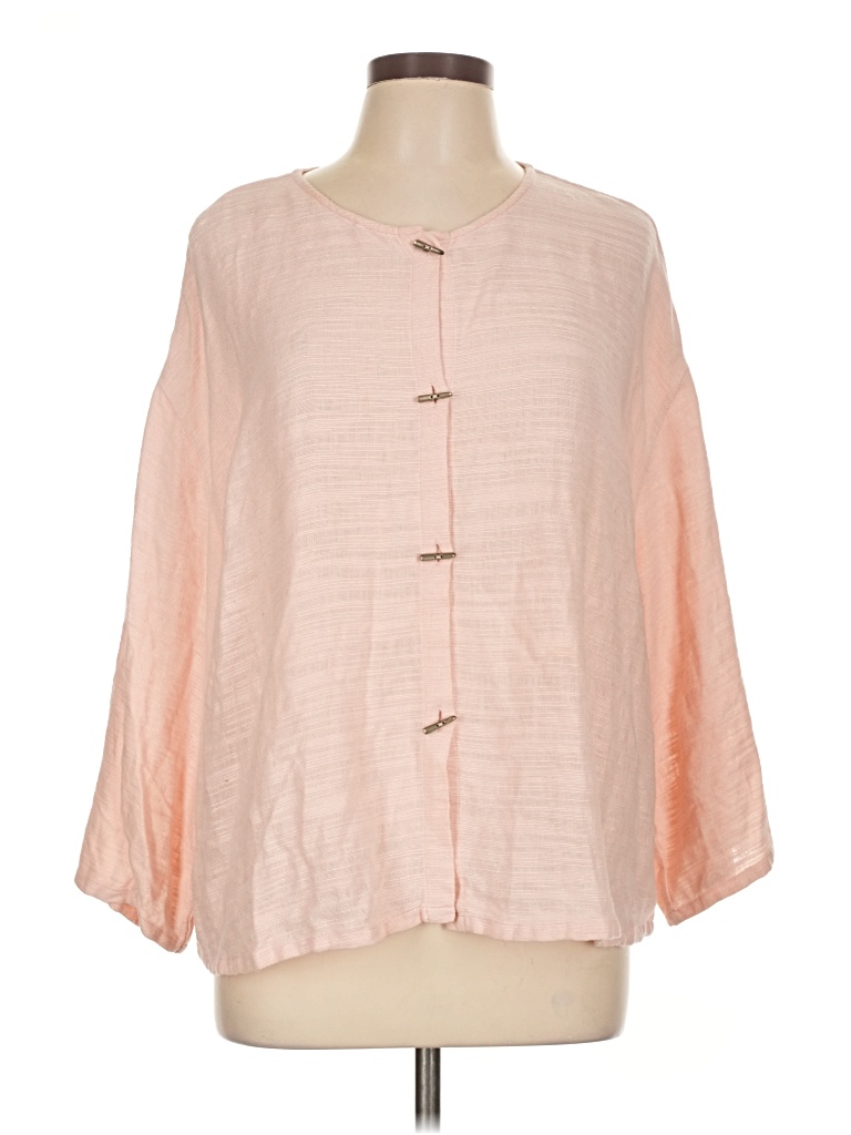Pre-owned Jjill 3/4 Sleeve Blouse In Pink