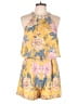 Blue Rain 100% Polyester Floral Yellow Romper Size L - photo 1