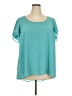 Torrid 100% Polyester Teal Short Sleeve Blouse Size 2X Plus (2) - photo 1