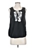 Charming Charlie 100% Cotton Black Sleeveless Blouse Size S - photo 1