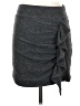 Something Navy Solid Gray Casual Skirt Size S - photo 1