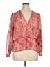 Express 100% Polyester Red Long Sleeve Blouse Size XL - photo 1