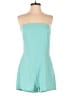 She + Sky 100% Polyester Color Block Teal Romper Size L - photo 1