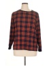 Denim & Co Plaid Orange Pullover Sweater Size XL - photo 1