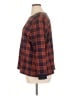 Denim & Co Plaid Orange Pullover Sweater Size XL - photo 5