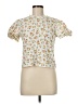 Zara Floral Ivory Short Sleeve Blouse Size M - photo 1