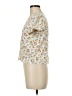 Zara Floral Ivory Short Sleeve Blouse Size M - photo 5