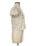 Zara Floral Ivory Short Sleeve Blouse Size M - photo 4