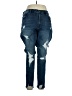 Express Solid Blue Jeans Size 16L - photo 1