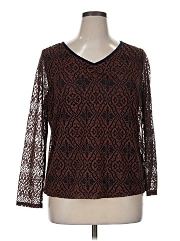AK Anne Klein 3/4 Sleeve Top (view 1)