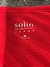 Soho 100% Rayon Red 3/4 Sleeve Blouse Size M - photo 7