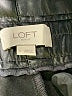 Ann Taylor LOFT Outlet Metallic Black Casual Pants Size L - photo 7