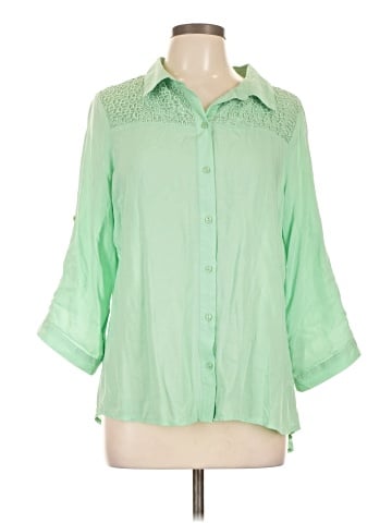 One World 3/4 Sleeve Button-Down Shirt (view 1)