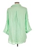One World 100% Rayon Green 3/4 Sleeve Button-Down Shirt Size L - photo 2