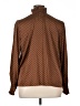 Maison d' Amelie Polka Dots Brown Long Sleeve Blouse Size XL - photo 2