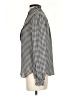 Ann Taylor 100% Polyester Houndstooth Gray Long Sleeve Blouse Size XS - photo 5