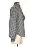 Ann Taylor 100% Polyester Houndstooth Gray Long Sleeve Blouse Size XS - photo 4
