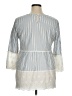 Suzanne Betro Blue 3/4 Sleeve Blouse Size 1X - photo 2