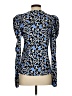 Hale Bob Animal Print Blue Purple Long Sleeve Blouse Size S - photo 2
