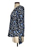 Hale Bob Animal Print Blue Purple Long Sleeve Blouse Size S - photo 5