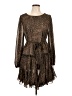 Flawless 100% Polyester Animal Print Brown Cocktail Dress Size L - photo 1