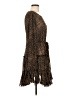 Flawless 100% Polyester Animal Print Brown Cocktail Dress Size L - photo 4